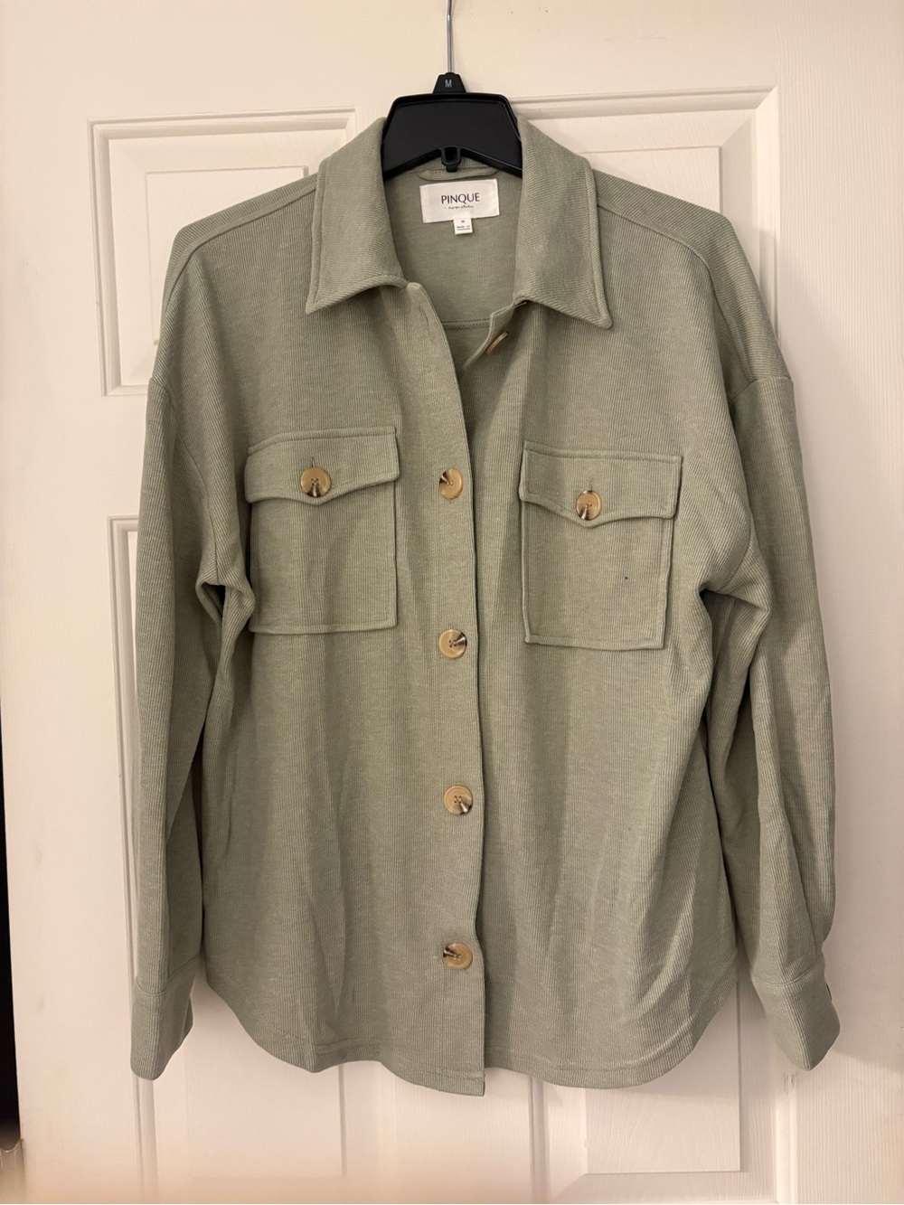 PINQUE Women's Button Down Shirt Jacket